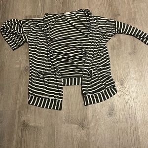 Signature black and white cardigan